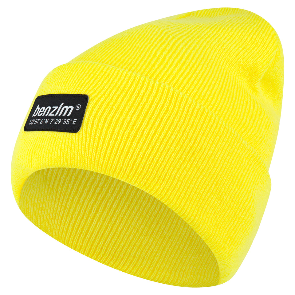 Waved Yellow Beanie