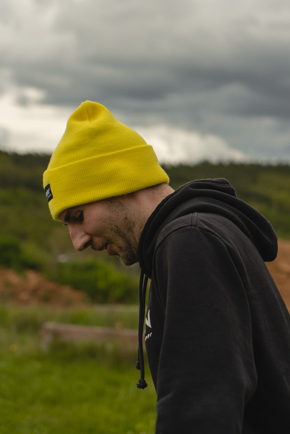 Waved Yellow Beanie