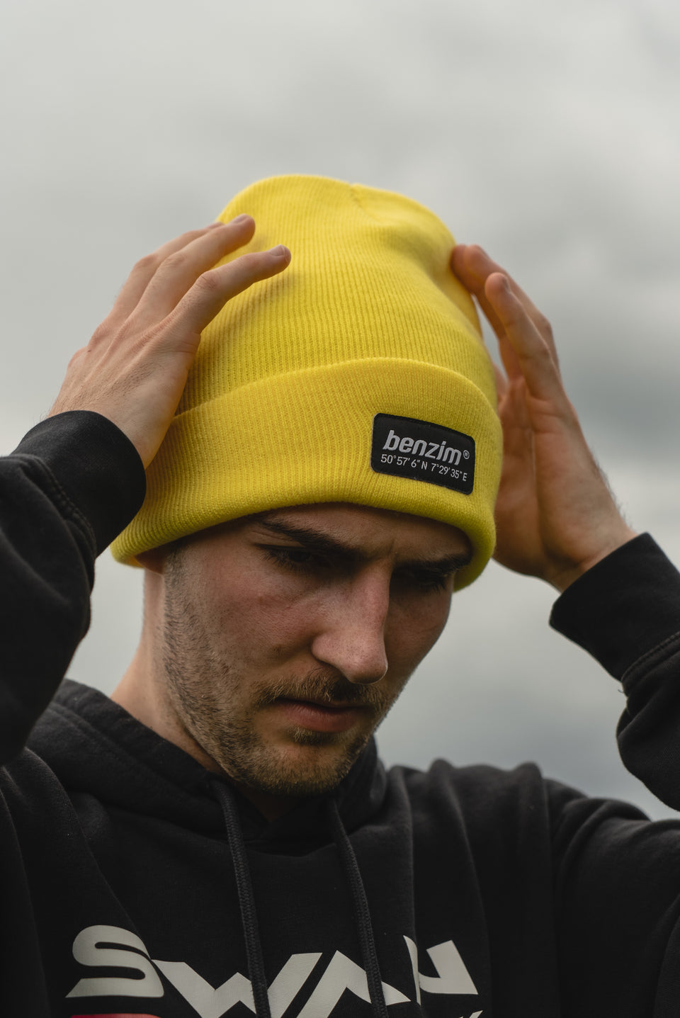 Waved Yellow Beanie