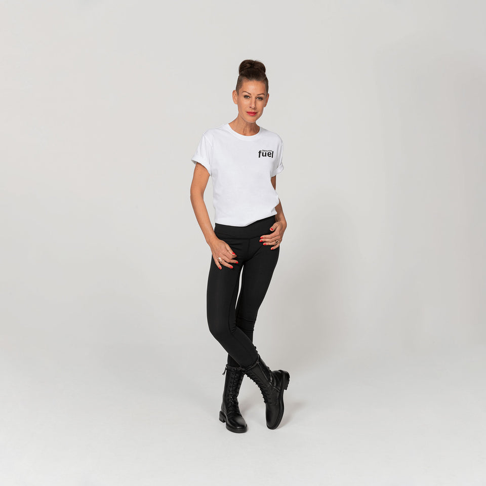 T-Shirt Farbe weiß für Mx-Sport mit schwarzem Logo