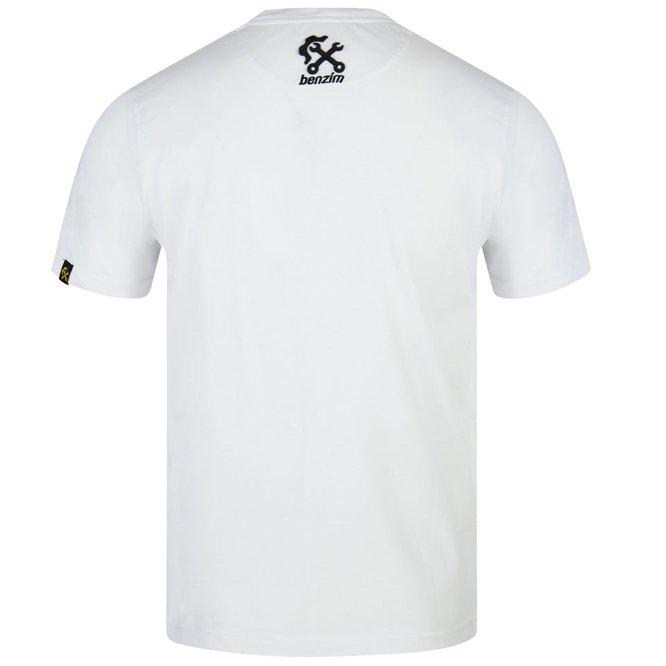 T-Shirt Farbe weiß für Mx-Sport mit schwarzem Logo