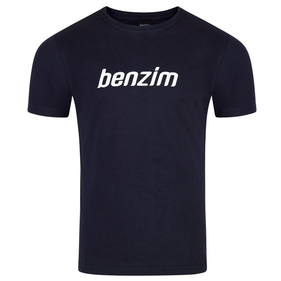 T-Shirt Farbe blau mit benzim Logo