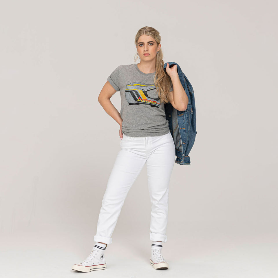 Socken Farbe weiß benzim Equipped  und T-Shirt Farbe grau für MX